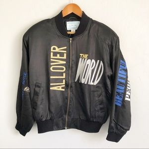 Vintage Rolls Royce Silk Embroidered Bomber Jacket